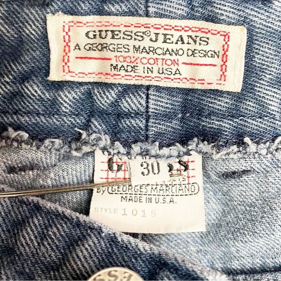 Vintage Guess Jeans High Waist Tapered Ankle Zip Mom Denim USA Made Size 30 | 10 - Picture 11 of 14